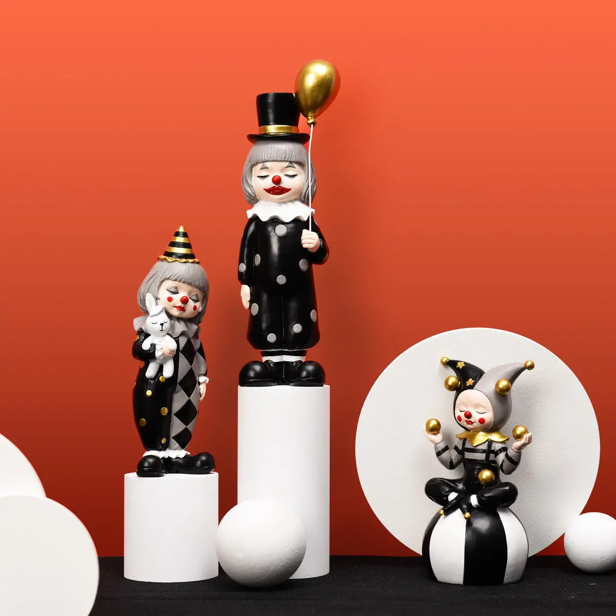 New Joker Jack Clown forniture per decorazioni per feste di Halloween resina divertente Clown Elf Desktop Figurine ornamenti