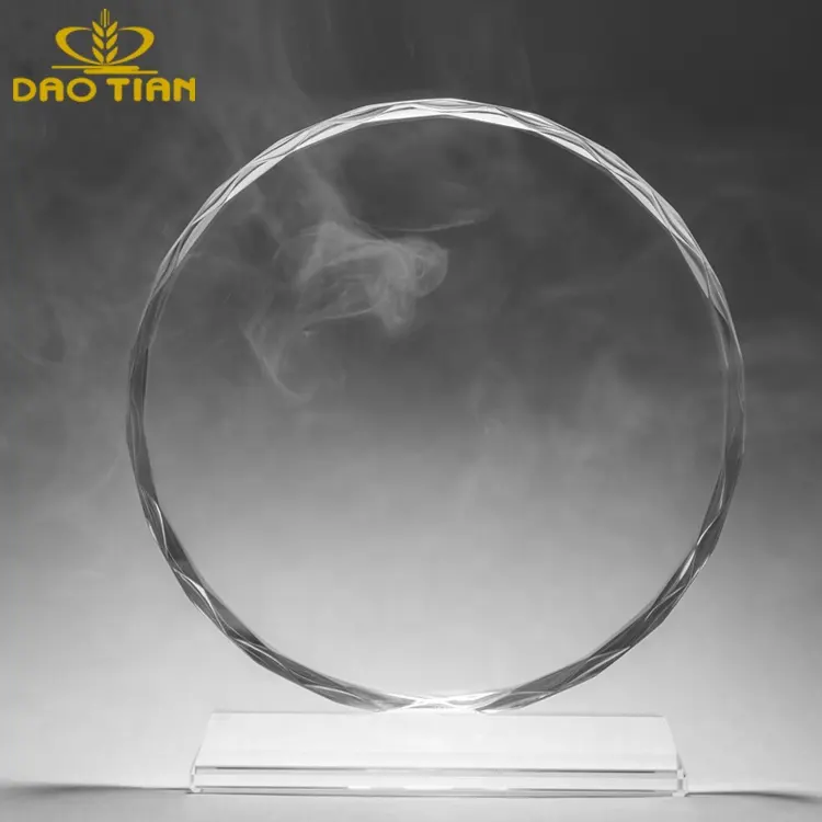 PuJiang factory supply high quality k9 clear crystal awards sports trophy blank for 3D laser engraving