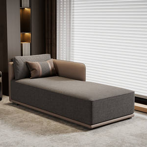 Sofá cama moderno minimalista de tela de lino y algodón convertible para sala de estar y dormitorio - Product Image 1