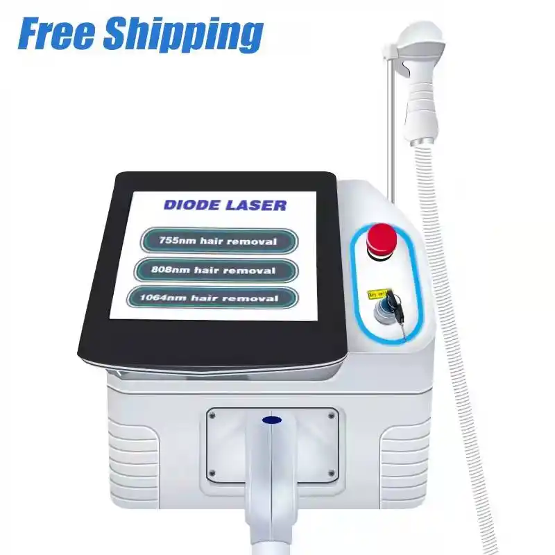 Laser Laser Diode Hair Laser Removal Free Shipping 2021 Beauty Equipments Permanent Device 3 Wavelength 755 808 1064nm Diode Machine Laser Hair Removal