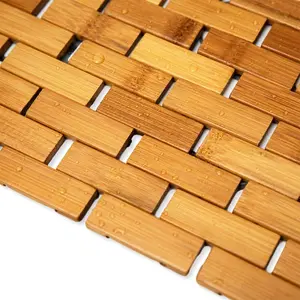 Chine fournisseur prix d'usine pliable bambou douche tapis de bain bambou tapis de bain solide bambou tapis de bain