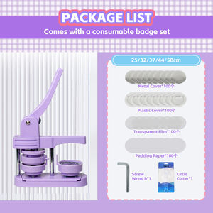 <span class=keywords><strong>Presse</strong></span> à badges professionnelle avec moules inclus de 25/32/37/44/58 mm, approvisionnement en vrac - Product Image 3