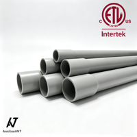 Tuyaux de conduite électrique en PVC rigide ETL SCH40 de 1/2 à 6 pouces, conduit de câblage électrique en plastique, classe 40, résistant aux UV et au feu