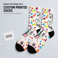 Chaussettes de sport personnalisées Mushafier OEM pour adultes - Chaussettes sans couture respirantes à séchage rapide absorbant la transpiration résistantes aux déchirures à impression numérique