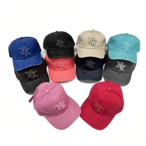 Cappellino da Baseball in Cotone Lavato Ricamato Ny, 360 Pezzi in Colori Assortiti - Product Image 1