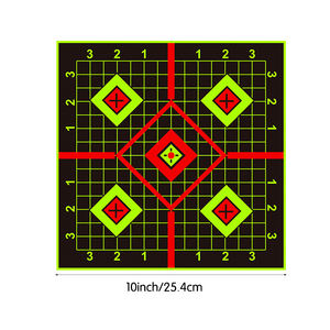 Autocollant de cible réactif durable multi-tailles - Papier d'impact coloré clairement marqué pour la pratique des fléchettes et le graffiti artisanal - Product Image 3