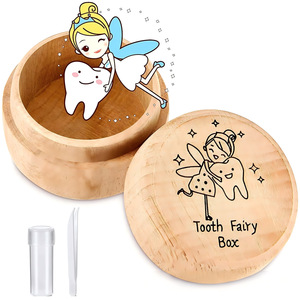 Boîte en bois pour ranger les dents et les cheveux de bébé, les anneaux et les bijoux ; peut être gravée. - Product Image 4