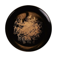 Grande assiette plate en verre doré Diners
