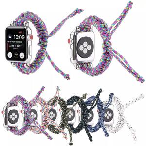 Venta caliente de moda de nylon tejido de camuflaje cuerda aventura al aire libre multifunción correa de reloj para <span class=keywords><strong>Apple</strong></span> <span class=keywords><strong>Watch</strong></span> Band - Product Image 2