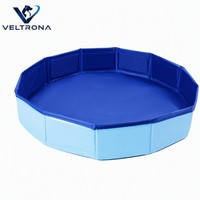 Piscine pliable pour animaux de compagnie, octogonale, bleue, en PVC, baignoire pliable pour chien et chat, piscine extérieure, multi-tailles, portable