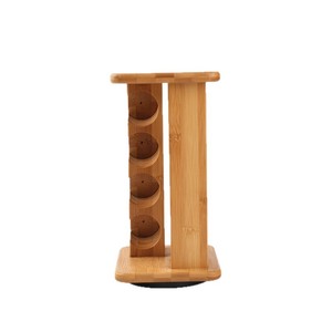 Bamboo <b>Spice</b> <b>Rack</b> <b>Rotating</b> Kitchen Storage For Seasoning With Multifunction Design - Product Image 2