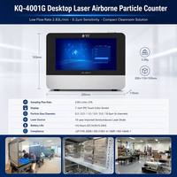 Compteur de particules de poussière portable KQ-4001, 6 canaux, 0,3-10,0 μm, avec capteur de température et d'humidité, CE, livraison rapide pour salle blanche et laboratoire
