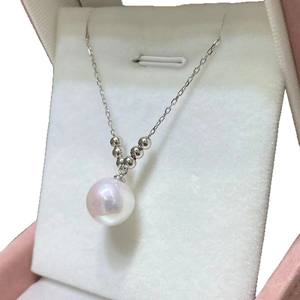 Collar de Perlas de Agua Dulce Naturales, Lujoso y Brillante, con Cierre Universal, Colgante Redondo, Cadena para Clavícula, para Mujer - Product Image 5