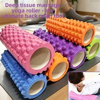 Rodillo de Espuma Sólida PVCEVA Mace Camuflaje 45cm, Herramienta de Masaje para Relajación Muscular y Apertura de Espalda para Pilates y Yoga
