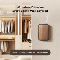 Diffuseur d'huiles essentielles SCENTA, mini, sans eau, intelligent, automatique, nébuliseur de parfum, alimenté par batterie, fixation murale.