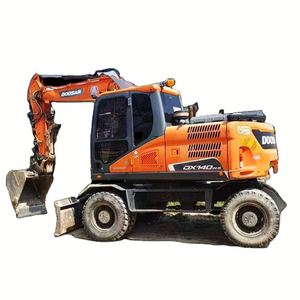 Excavatrices sur pneus Doosan DH140 DX140 d'occasion de bonne qualité, excavatrices coréennes Doosan d'occasion, pelle de 14 tonnes, matériel de construction - Product Image 3
