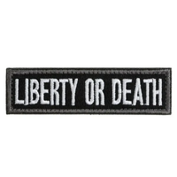 Liberté ou Mort – Écusson brodé 100 % 3D en denim, longue bande, pour veste de costume, chapeau, décoration, badge