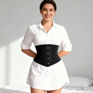 <b>Women</b> Breathable Eco-Friendly Waist Trainer Short Torso Underbust <b>Corset</b> Elastic Belt Tummy Control Slimming - Product Image 2