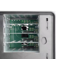 Casing Server Penyimpanan NAS Mid Tower ITX 4-Bay dengan Kipas, Bay HDD 3.5 inci, Motherboard, CPU, RAM, SSD, Flex PSU, Baja