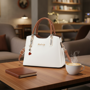 여성 핸드백 세트 PU 가죽 캐주얼 토트백 크로스바디 숄더백 카드팩 스트라이프 대용량 소프트 지퍼 클로저 - Product Image 2