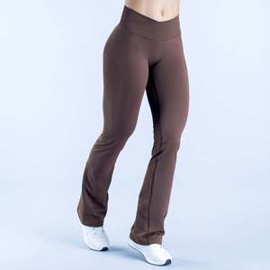 <span class=keywords><strong>Leggings</strong></span> Deportivos de Yoga sin Costuras para Mujer, Cintura Alta en V, Pantalones Anchos para Ejercicio - Product Image 5