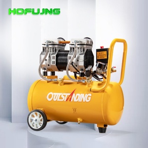 Compresseur d'air portable sans huile ultra silencieux 10L 1100W avec réservoir en acier pour outils pneumatiques - Product Image 1
