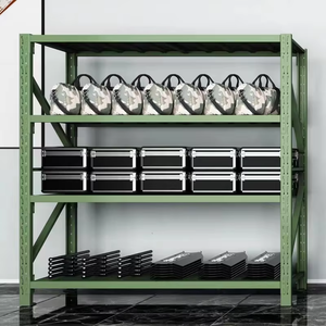 Capacity Blue Single-sided Supermarket <b>Shelf</b> Medium Duty 4-layer Steel Shelving <b>Unit</b> 300kg/layer Customized Supermarket Rack JCL - Product Image 1