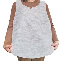 Tablier jetable épais en non-tissé, imperméable et résistant à l'huile, bavoir sans manches à nouer autour du cou pour adulte