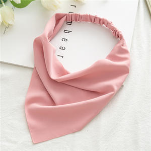 Nouveau bandeau élastique solide pour femmes, <span class=keywords><strong>chouchou</strong></span> Triangle bandana, cravates, foulard, accessoires pour cheveux, Turban, - Product Image 6