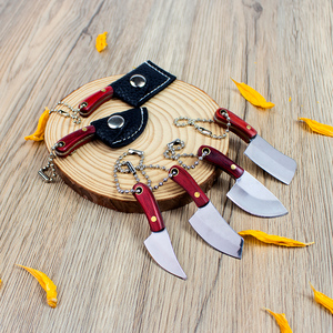 Mini Navaja de Bolsillo con Llavero y Funda de Cuero, Pequeños Cuchillos EDC, Abridor de Cajas de Paquetes Express - Product Image 5