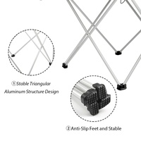 Meubles d'extérieur modernes sur mesure OEM, table de camping pliable en métal portable pour barbecue et pique-nique