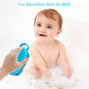 Hot Selling Food Grade Soft Silicone Body Scrubber Shower and Shampoo <b>Scalp</b> Body <b>Brush</b> - Product Image 3