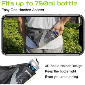 Marsupio per l'idratazione della cintura riflettente Premium con borraccia borse Fitness per uomo e donna - Product Image 6