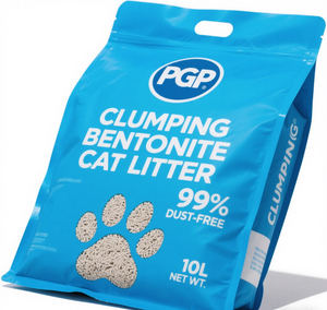 Litière pour chat blanche écologique PGP de qualité supérieure 1kg/5kg sable zéolite à jet d'eau pour chats heureux agglutination efficace - Product Image 2