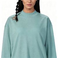 Robe T-shirt d'été personnalisée pour femme, T-shirts amples à manches longues en coton, T-shirt de marque tendance pour femme