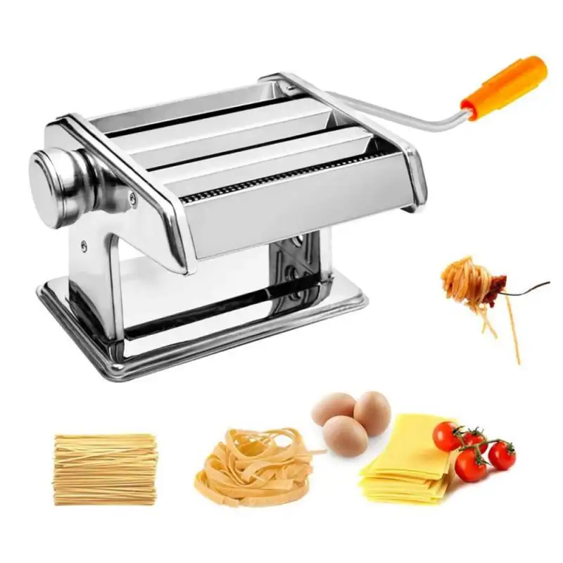 Roestvrij Staal Handmatige Noodle Maker Handbediende Spaghetti Pasta Cutter Persmachine Handleiding Knoedel Wonton Machine Thuis