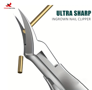 Coupe-ongles incurvé en acier inoxydable ultra-affûté de nouvelle conception, de qualité supérieure, pour le soin des ongles et des cuticules, type beauté - Product Image 2