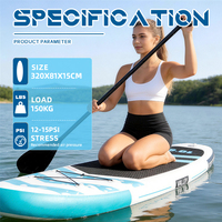 Planche à pagaie gonflable 10'6, planche SUP tout usage pour débutants et adultes avec système à 3 ailerons, sports nautiques pour lac et rivière