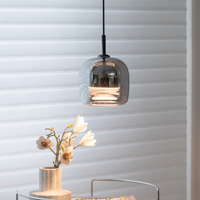 Lampe suspendue minimaliste pour chambre à coucher, lampe suspendue créative en verre pour bar, lampe suspendue moderne pour restaurant, îlot de cuisine, lustre LED