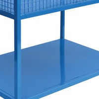 Chariot de stockage en treillis métallique robuste avec chariot de transport pliable à couvercle pour la logistique de fret