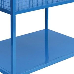 Chariot de stockage en treillis métallique robuste avec chariot de transport pliable à couvercle pour la logistique de fret - Product Image 4