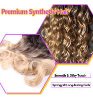 Solution tout-en-un : Extensions capillaires en fibres protéinées bio Jerry Curl Water Wave, 6 paquets pour une tête entière, emballage le plus vendu