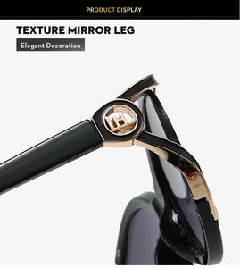 <span class=keywords><strong>Gafas</strong></span> de Sol de Diseño Estilo Piloto con Marco de PC, Ojo de Gato, Huecas, Protección UV, Vintage, Buen Precio, Gran Venta - Product Image 6