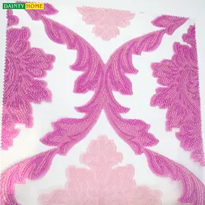 刺繍デザイン窓カーテンリビングルームカーテン高級刺繍薄手カーテン糸