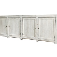 Vente directe d'usine, credenza 4 portes, style vintage, buffet de salle à manger en bois recyclé