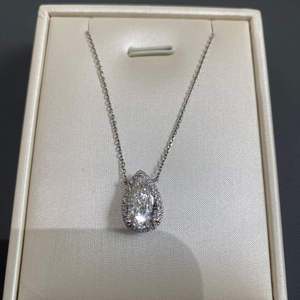 Pendentif élégant pour femme en diamant de laboratoire, bijoux en or, or rose, or blanc, argent, accessoire de joaillerie fine de créateur haut de gamme - Product Image 5