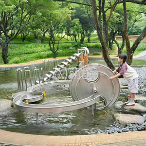 Rueda Hidrodinámica de Agua con <span class=keywords><strong>Tornillo</strong></span> de Arquímedes Moetry, Equipo Educativo Interactivo de Acero Inoxidable para Parques Infantiles Residenciales y Escolares - Product Image 1