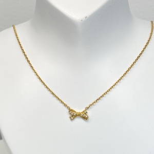 สร้อยคอรูปโบว์และผึ้งชุบทอง 18K สแตนเลสกันน้ำ ป้องกันอาการแพ้ ขายส่ง - Product Image 6
