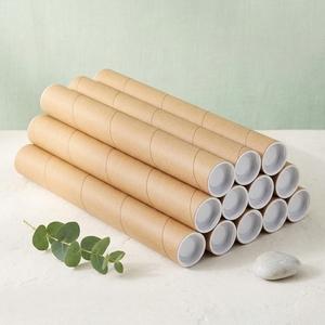 Sustainable Airtight Cylindrical Brown Kraft Cardboard <b>Container</b> For Botanical Stick Packaging Paper Tube for Incense - Product Image 1