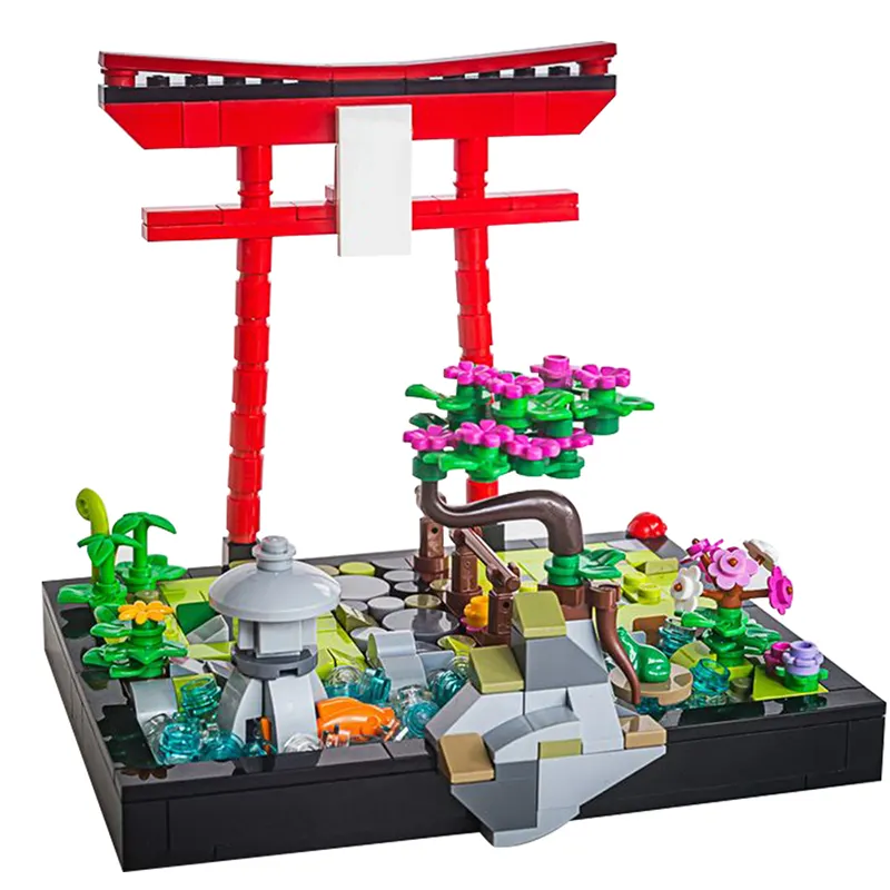 GoldMoc Architecture MOC-64508 Japanese Garden For Brickheadz Puzzle Toy Building Blocks Sets Bricks Toys